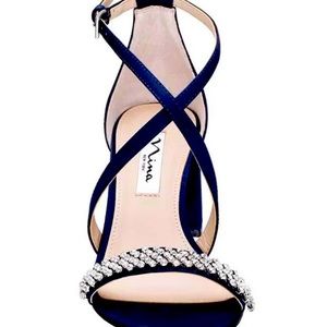 Nina block heel sandal navy blue purchased from Macys